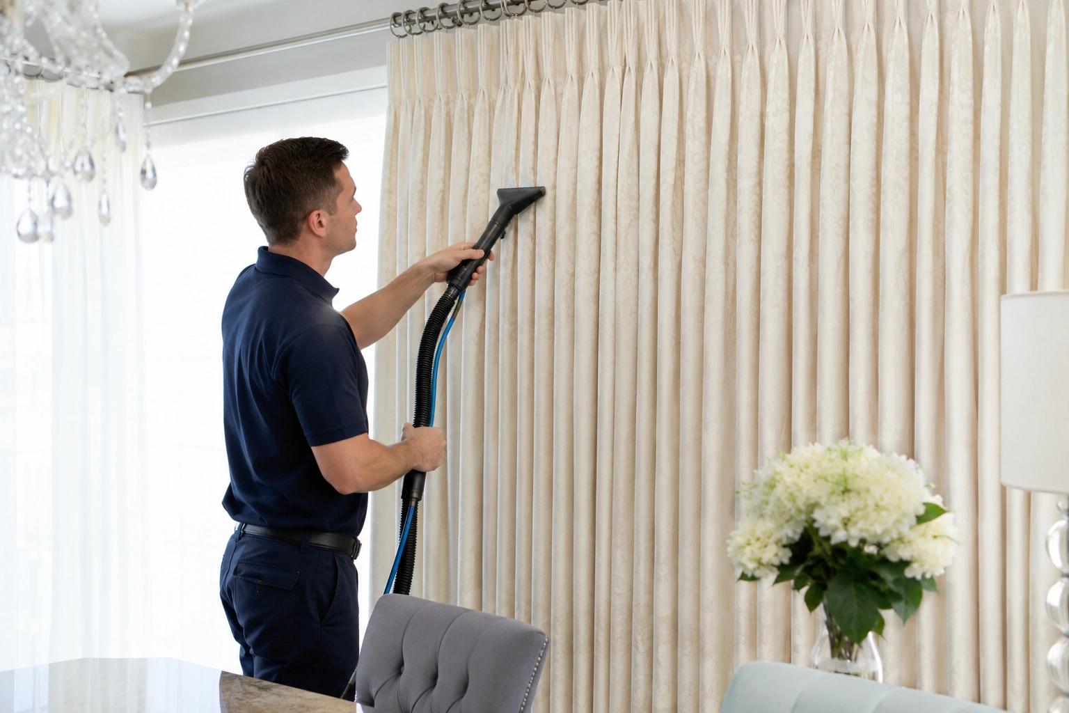 Curtain Cleaning crew working in Kingsville